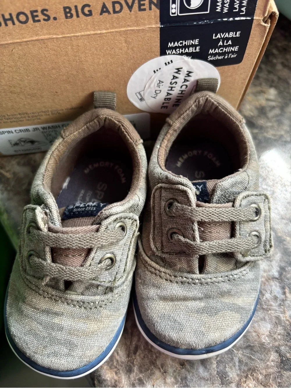 Sperry Spin Crib Jr Wash Camo infant shoes-size 2m